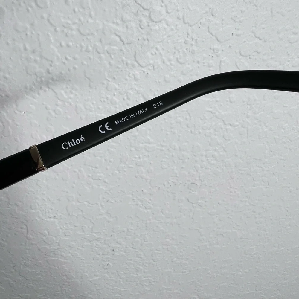 Chloe sunglasses black large round squared women - Picture 9 of 13